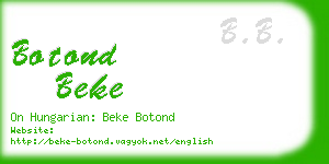 botond beke business card